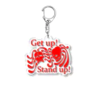 『NG （Niche・Gate）』ニッチゲート-- IN SUZURIのGet Up! Stand Up!(赤) アクリルキーホルダー