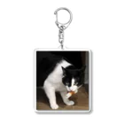 うちのにゃんず🐈のちくわをくわえたるぅーちゃん Acrylic Key Chain