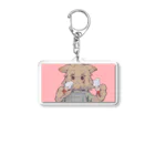 かわず乳製品店の赤土ちゃんソフトクリーム Acrylic Key Chain