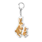 YouStoreの可愛い親子のウサギ Acrylic Key Chain