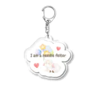t & fluffyの羊毛フェルト好きさんに贈る I am ニードルフェルター I love ニードルフェルト グッズ Acrylic Key Chain