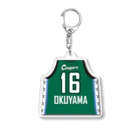 日立ハイテク クーガーズ🏀公式ショップの#16 奥山 理々嘉：アクリルキーホルダー（ユニフォーム） Acrylic Key Chain