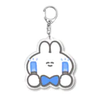 ナポリのSUZURIのメンカラうさちゃん　青 Acrylic Key Chain