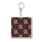 Ａ’ｚｗｏｒｋＳのFallen Angel of SKULL SEAMLESS PATTERN Acrylic Key Chain