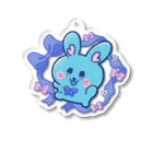 blue moon Goods Storeの３th Anniversary アクリルグッズ あおうさちゃん(風船・リボン有り) アクリルキーホルダー