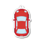 イラスト MONYAAT の車で遊ぼうオプション　赤C Acrylic Key Chain