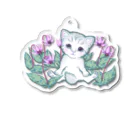 nya-mew（ニャーミュー）のカタクリニャーちゃん Acrylic Key Chain