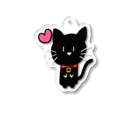 ねこ日和のねこ日和（黒猫） Acrylic Key Chain