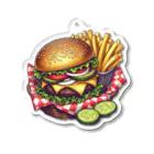 pitaco-landのチーズバーガーセット Acrylic Key Chain