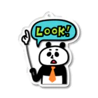 PokuStarのLOOK! パンダの指差し Acrylic Key Chain