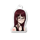 negusehairの眼鏡女子 Acrylic Key Chain