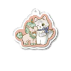 猫のきぬくんのお店のドレミちゃんとユニコーン Acrylic Key Chain