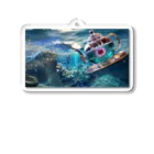 Mellow-SkyのBlue teapot Acrylic Key Chain