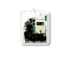塩江温泉鉄道（同）の［イラスト］塩江温泉鉄道・ガソリンカーと乗務員 Acrylic Key Chain