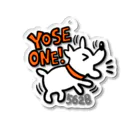 ゴルフバカイラストレーター野村タケオのNOM SHOPのYOSE ONE犬 アクリルキーホルダー