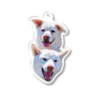 Atelier Pua laniのW（白犬）笑顔 Acrylic Key Chain