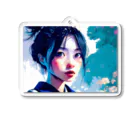 dou-douのblue girl Acrylic Key Chain