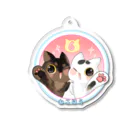 ねこほうチャンネル公式グッズのチロモモ6歳バースデイ Acrylic Key Chain