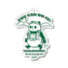 キッチュのトレイルランパンダ【YOU CAN DO IT!】グリーン Acrylic Key Chain