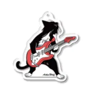 AckeeWolf Art Shopのエレキギターを弾く猫　ステッカー Acrylic Key Chain