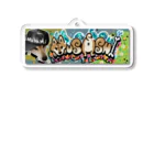 SH1M4CH4Nの柴犬むさしグラフィティ Acrylic Key Chain