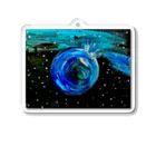 MiMiの絵日記のEarth Acrylic Key Chain