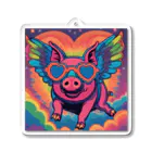 s300h150のThe flying pig 02 Acrylic Key Chain