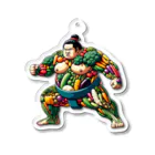 太い居候のお野菜力士 Acrylic Key Chain