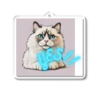 yae_8の猫　YES！！　おしゃれで前向きっぽい日常アイテム Acrylic Key Chain