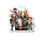 Pixel Art Goodsの村人（pixel art） Acrylic Key Chain