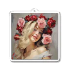 AQUAMETAVERSEのバラの花飾り　なでしこ1478 Acrylic Key Chain