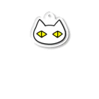 F2 Cat Design Shopの黒猫ボディーガード まもられているほう 002 Acrylic Key Chain