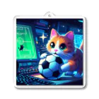 Ballboyの猫とサッカー Acrylic Key Chain