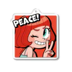 おおつきあやのPEACE！ アクリルキーホルダー