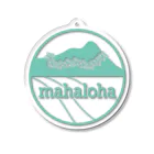 mahaloha808のmahaloha 丸ロゴ Acrylic Key Chain