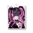 ぴよ♡のピンク髪女の子 Acrylic Key Chain