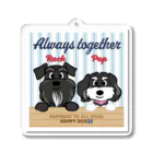 HAPPYDOG_FUKUINUのROCK&POP Acrylic Key Chain