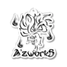 Ａ’ｚｗｏｒｋＳの九尾之狐(黒プリント) アクリルキーホルダー