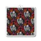 Ａ’ｚｗｏｒｋＳのFallen Angel of SKULL SEAMLESS PATTERN Acrylic Key Chain