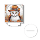 F2 Cat Design Shopのpumpkin cat 001 Acrylic Stand