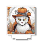 F2 Cat Design Shopのpumpkin cat 001 Acrylic Stand