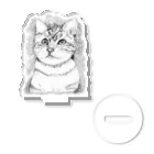 greetenのアート猫　モノクロ　 Acrylic Stand