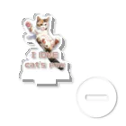 天道虫の猫の肉球が大好き Acrylic Stand