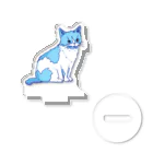 もちけらの水色の猫ちゃん アクリルスタンド