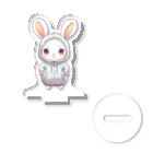 Vasetti_pressのパーカーを着ているうさぎちゃん Acrylic Stand