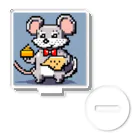 動物マニアのドット絵ショップのドット絵の可愛いネズミ君🐭🧀 Acrylic Stand