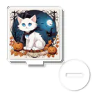 yoiyononakaのハロウィンの白猫08 Acrylic Stand