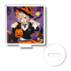 チワワ愛好家ショップのワワ大好き魔女のハロウィン・キャンディ・キス Acrylic Stand