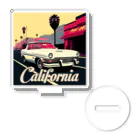 めそぽのカリフォルニアの白い車 アクリルスタンド