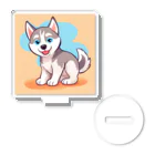 gobosyokaiのかわいいハスキーの子犬のイラストグッズC Acrylic Stand